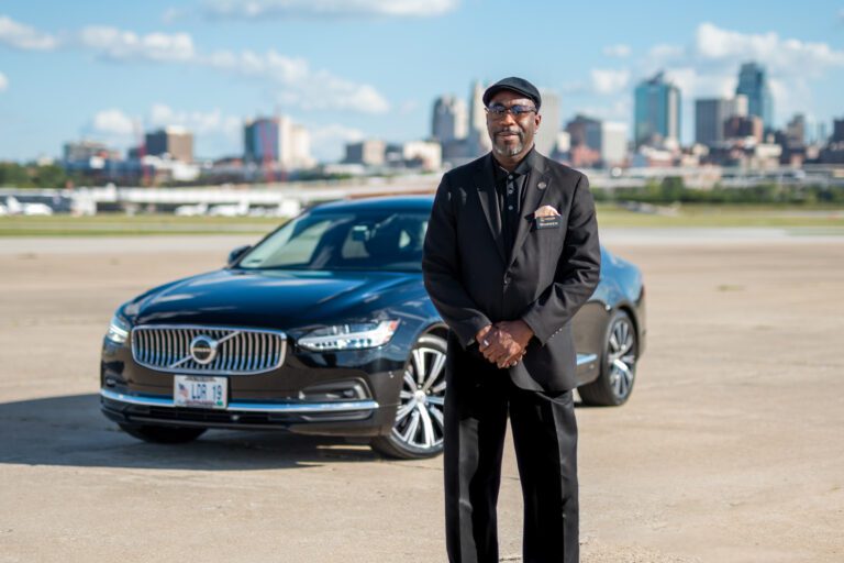 Volvo with PAX certified Chauffeur, Warren, at LEADER Worldwide Chauffeured Services